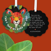 可愛お洒落いオレンジタイガージャングルラブ オーナメントカード
