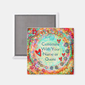 可愛お洒落いカラフルカスタマイズ自分 マグネット (正面/裏面)