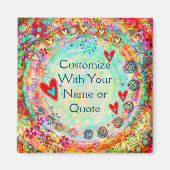 可愛お洒落いカラフルカスタマイズ自分 マグネット (正面)