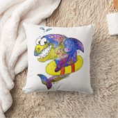 可愛お洒落いカラフルシャーク クッション (ブランケット)