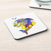 可愛お洒落いカラフルシャーク コースター (左側)