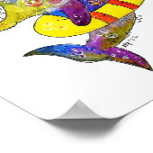 可愛お洒落いカラフルシャーク ポスター (角)