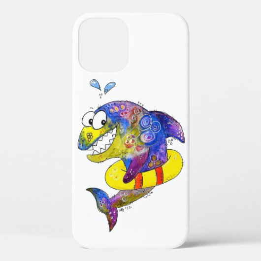 可愛お洒落いカラフルシャーク Case-Mate iPhoneケース (裏面)