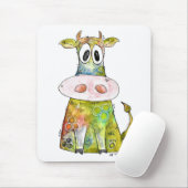 可愛お洒落いカラフル牛 マウスパッド (マウス)