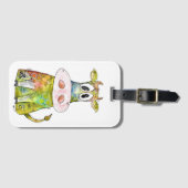 可愛お洒落いカラフル牛 ラゲッジタグ (正面横)