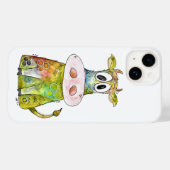 可愛お洒落いカラフル牛 Case-Mate iPhoneケース (裏面 (横))