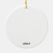 可愛お洒落いカラフル猫 セラミックオーナメント (裏面)