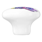 可愛お洒落いカラフル魚 セラミックノブ (側面)