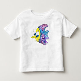 可愛お洒落いカラフル魚 トドラーTシャツ