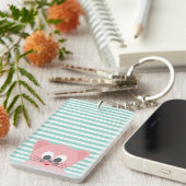 可愛お洒落いキャットストライプオン キーホルダー (正面右)