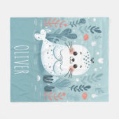 可愛お洒落いシールカップ フリースブランケット (正面(横))