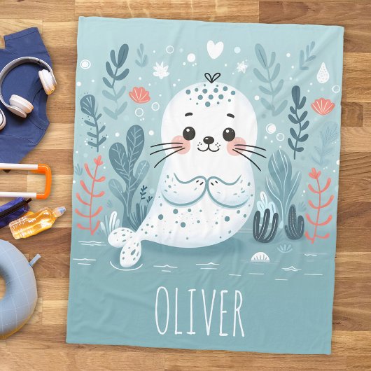 可愛お洒落いシールカップ フリースブランケット