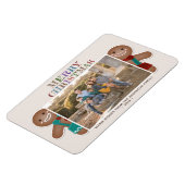 可愛お洒落いジンジャーブレッドMerry Christmas写真 マグネット (左側)