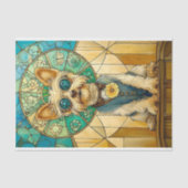 可愛お洒落いステームパンクヨークシャーテリアドッグY7デコページ 薄葉紙 (正面)