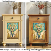 可愛お洒落いステームパンクヨークシャーテリアドッグY7デコページ 薄葉紙