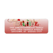 可愛お洒落いス信じクリスグラデーションテ ラベル (正面)