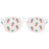 可愛お洒落いチビ（小さくかわいく書いた感じ）野菜パターン レトロサングラス (正面)