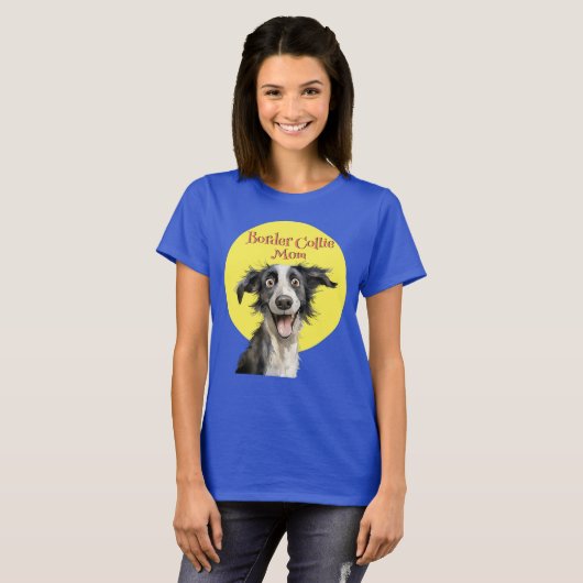 可愛お洒落いド縁どグコリー母 Tシャツ (正面フル)