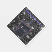 可愛お洒落いハロウィン黒猫 スタンダードランチョンナプキン (角)