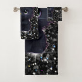 可愛お洒落いハロウィン黒猫 バスタオルセット (インサイチュ)