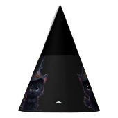 可愛お洒落いハロウィン黒猫 パーティーハット (左)