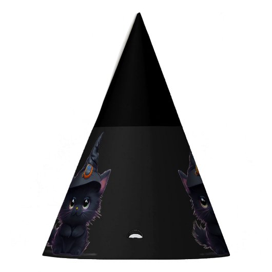 可愛お洒落いハロウィン黒猫 パーティーハット (左)
