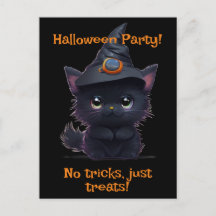 可愛お洒落いハロウィン黒猫