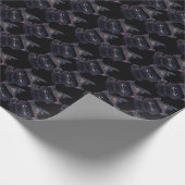 可愛お洒落いハロウィン黒猫 ラッピングペーパー (角)