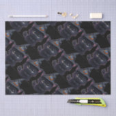 可愛お洒落いハロウィン黒猫 薄葉紙 (クラフト)