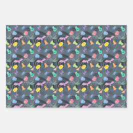 可愛お洒落いハロウィン ラッピングペーパーシート