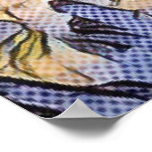 可愛お洒落いハートカラフルスケッチ ポスター (角)