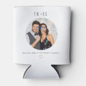 可愛お洒落いハート結婚モノグ救ラムの日付 缶クーラー (正面)