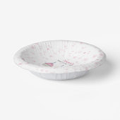 可愛お洒落いピガーリーンクの水彩入りカップケーキ ペーパーボウル (傾斜あり)