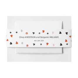 可愛お洒落いフランスのブルドッグ結婚文房具 招待状ベリーバンド