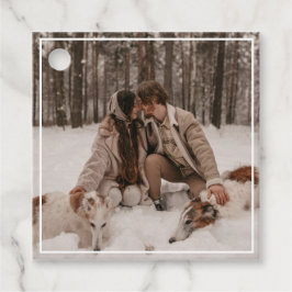 可愛お洒落いフランスのブ結婚ルドッグの写真 フェイバータグ