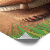 可愛お洒落いベ遊アの野球パーソナライズされた ポスター (角)