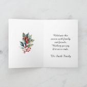 可愛お洒落いマウスカードのクリスマスシーン サンキューカード (内部)