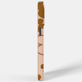 可愛お洒落いレトロ茶色の花柄 Case-Mate iPhoneケース (裏面 / 右)