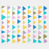 可愛お洒落い三角形の模様 |カラフル | フリースブランケット (正面(横))