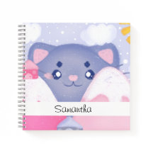 可愛お洒落い太陽に照らされた猫と冬の山