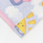 可愛お洒落い太陽に照らされた猫と冬の山 フリースブランケット (角)