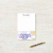 可愛お洒落い太陽に照らされた猫と冬の山 ポストイット (デスク上)