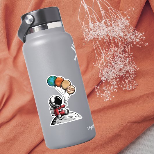 可愛お洒落い宇宙飛行士、惑星宇宙、カスタム シール