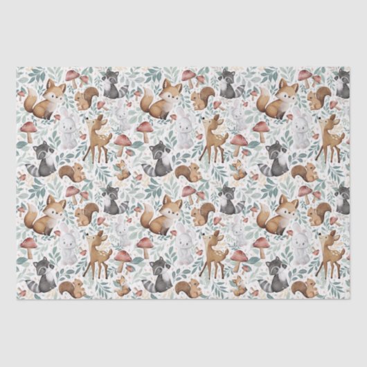 可愛お洒落い水彩木版動物愛護 薄葉紙 (正面)