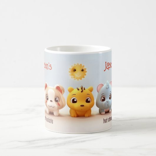 可愛お洒落い犬のギフトマ子供へグ コーヒーマグカップ (中央)