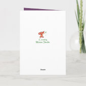 可愛お洒落い猫遊の風船誕生日おもしろい シーズンカード (裏面)