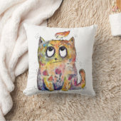 可愛お洒落い猫 クッション (ブランケット)