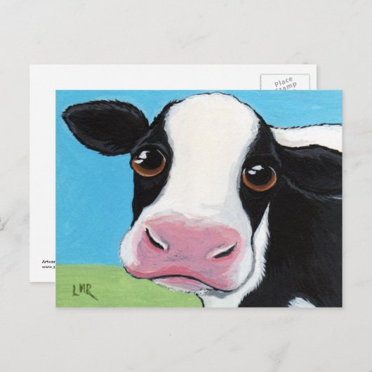 可愛お洒落い白黒はがき ポストカード (正面/裏面)