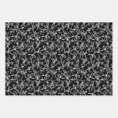 可愛お洒落い白黒弓パタガーリーーン ラッピングペーパーシート (正面2)