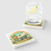 可愛お洒落い聖パトリックの日 ストーンコースター (横)